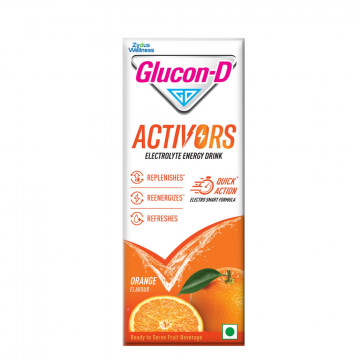 Gulucon D Activors Electrolyte Energy Drink Orange Flavour 200Ml